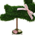 thumbnail image 4 of Faux Grass Running Bunny Topiary, Green, 17", Easter by Way To Celebrate, 4 of 5