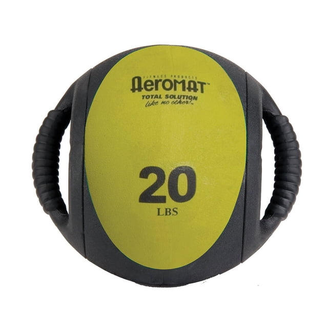 Balón medicinal Aeromat Dual Grip Power, 9 cm, 9 kg, negro y bronce