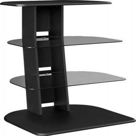 Altra Galaxy Audio Stand with Glass Shelves, Black Altra Galaxy Audio Stand with Glass Shelves, Black