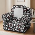 thumbnail image 3 of CHAQLIN Skull with Red Roses Pattern Chair Slipcover for Living Room, 2 Piece Individual Cushion Cover Brushed Armchair Cover Anti-Dust for Pet, 3 of 6