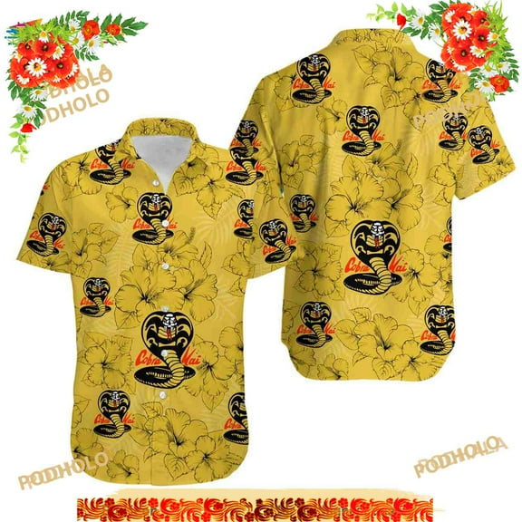 Cobra Kai Flower Funny Hawaiian Shirt