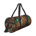 thumbnail image 3 of Fotbe Vintage Butterfly Green Pattern Foldable Sports Gym Bag with Wet Dry Pocket, Ultralight Travel Bag, Large Capacity Duffel Bag, Splash Proof Carry on Bag, Overnight Bag, Weekender Bag, 3 of 8
