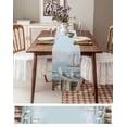 thumbnail image 6 of Hokiten Table Runners 120 Inches Long Dress Scarves, Coastal Seagull Farmhouse Coffee/Dining/Kitchen Table Runner for Living Room, Summer Beach Vintage Nautical Sailboat 13x120 Inch, 6 of 7
