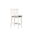 thumbnail image 6 of Bowery Hill Modern Two-tone Ivory and Dark Oak Counter Chair (Set of 2), 6 of 8