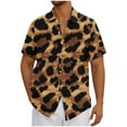 thumbnail image 2 of Blusa y camisa de manga corta con cuello vuelto Camisa casual para hombre Camisa de bolos vintage de manga corta Camisas de verano de playa cubana Camisa con botones Blusa para hombre Poliéster, 2 of 5