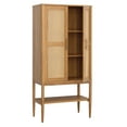 thumbnail image 4 of Better Homes & Gardens Springwood Caning Storage Accent Cabinet, Light Honey Finish, 4 of 11