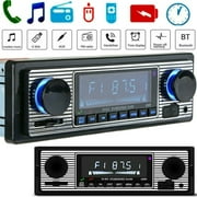 1DIN Car Radio MP3 Player Bluetooth Vintage Stereo USB AUX Classic Car Stereo Au R4F9 Home Portable