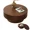 Round-Walnut, variant on Modern 31.5" Round Fluted Drum Coffee Table with Storage, Solid Wood Veneer Accent Tea Table for Living Room, Apartment, or Office, Black