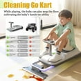 thumbnail image 4 of Kids Cleaning Go Kart Ride-On Toy with Electric Floor Sweeper, 5 Speed Adjustable, LED Lights, Indoor Ride-On Toy for Ages 3+, 4 of 10