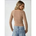 thumbnail image 3 of Slim Fit Lace Detail Long Sleeve Top, 3 of 6