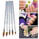 thumbnail image 3 of 5Pcs Nail Art Brush Set Professional Crystal Nail Art Pen Nail Painting Drawing Nail Carving Pens, 3 of 5