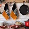 thumbnail image 6 of Orange Black Kitchen Towels Set of 2, Farmhouse Striped Modern Abstract Art Absorbent Dish Towels for Kitchen, Microfiber Hand Towel, Quick Drying Tea Towel for Cleaning Decorative Dishcloths, 6 of 7