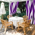 thumbnail image 4 of Outdoor Curtains for Patio Waterproof, Purple White Moire Outdoor Privacy Panels Grommet, Modern Abstract Art Blackout Outside Curtains for Porch/Cabana/Pergola/Gazebo 54"x84", 2 Panels, 4 of 8