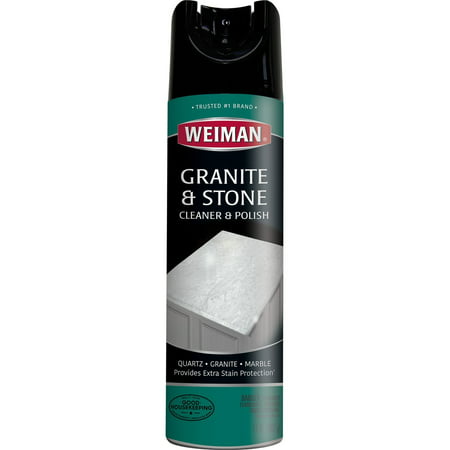 Weiman Granite Cleaner and Polish - 17 Ounce - For Granite Marble Soapstone Quartz Quartzite Slate Limestone Corian Laminate Tile Countertop and More 17 Fl. (Best Way To Clean And Polish Corian Countertops)