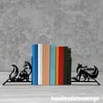 thumbnail image 2 of Handmadetneonsign Custom Fox Metal Bookends, Bookworm Name Bookend, Animal Bookshelf Decor, Book Stand 69011, 2 of 5