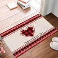 thumbnail image 4 of Lilixerw Valentine's Day Heart Pattern Doormat 16x24 Inch,Love Theme Non-Slip Rug,Indoor Outdoor Waterproof Welcome Mat for Porch Door Kitchen,Polyester Washable Floor Mat,Gift for Couples, 4 of 6
