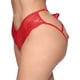 thumbnail image 3 of Gibobby Paquete de Tanga para dama Nuevas bragas calientes para mujeres Encaje sexy a través de huecos Bragas de encaje de cintura(Rojo,CH), 3 of 4