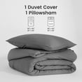 thumbnail image 6 of Sonive Washed Duvet Cover Sets Twin/Twin-XL 2 Piece, Soft and Cozy, Washed Textured Wrinkled Design (Dark Grey, Twin/Twin-XL), 6 of 8