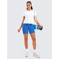 thumbnail image 3 of Shorts CRZ YOGA Butterluxe tiro alto 15 cm azul XXS, 3 of 5