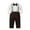 Brown-D, variant on Toddler Boy Formal Gentleman Suits Bowtie Dress Shirt Suspender Toddler Boy Easter Outfit Toddler Suit 3-4 Years