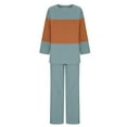 thumbnail image 4 of UAMVSH Ensembles Grande Taille pour Femmes 2 Pcs Chandail en Molleton Col Rond Pantalon Grand Ensemble Détente Automne Décontracté Manches Longues, 4 of 4