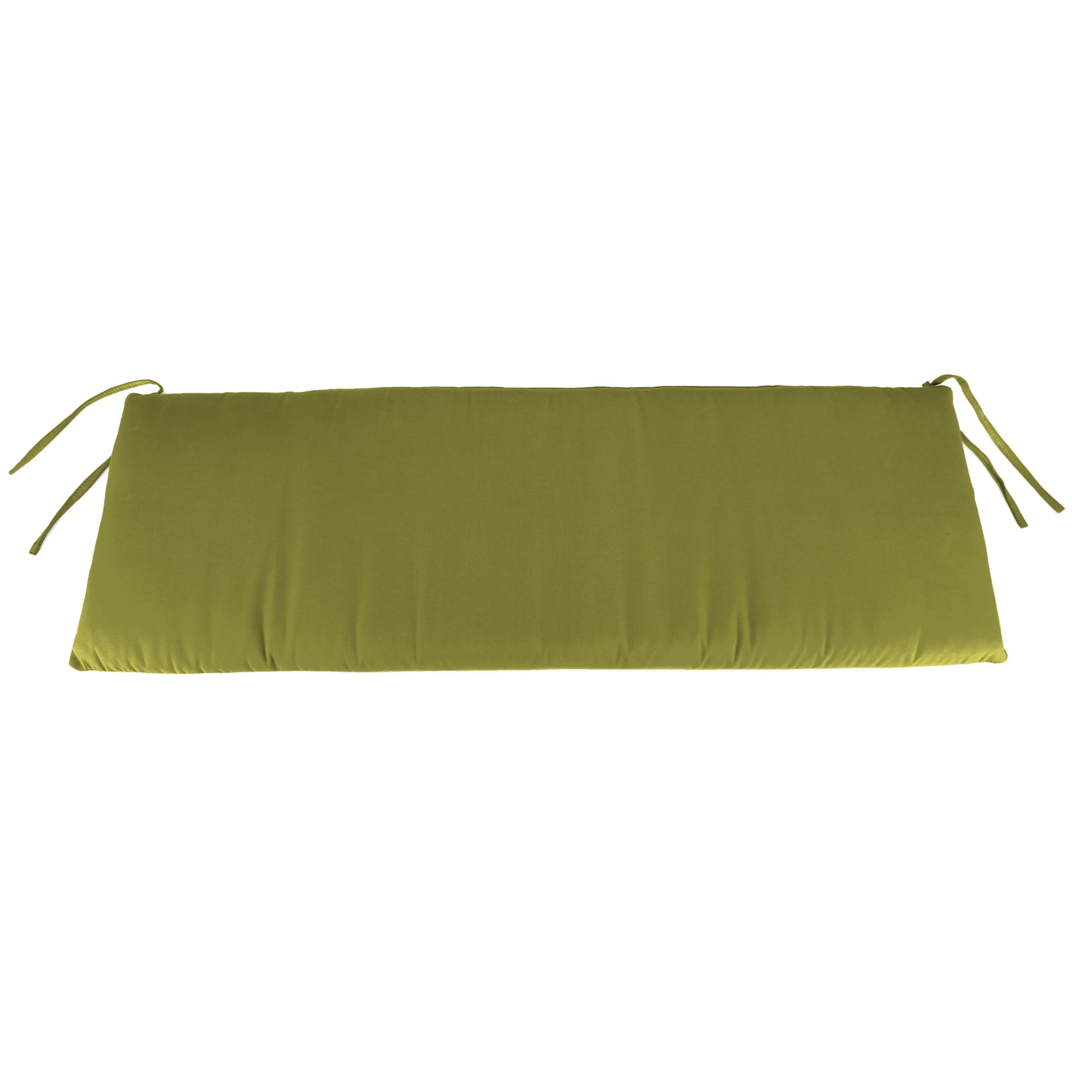 Jordan Manufacturing 48" x 18" Veranda Kiwi Green Solid Rectangular Outdoor Settee Swing Bench Cushion with Ties