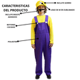 thumbnail image 3 of Disfraz Wario Plomero Amarillo FX Costumes para Adulto Hombre Talla XL, 3 of 5