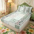 thumbnail image 3 of Manfei Hippie Paisley Zipper Twin Comforter Sets with Fitted Sheet and 2 Pillowcases,Minimalist Stripes Checkered Zipper Bedding Set,Reversible, 3 of 7