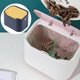 thumbnail image 5 of Cubo de basura de escritorio de plástico con tapa Cubo de basura de doble capa Cubo de basura pequeño para exteriores Dormitorio Cocina Almacenamiento y organización del hogar Rosa Naranja, 5 of 6