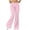 Pink, variant on Oiangi Flare Leggings for Women Casual Stretch Workout Yoga Pants Elastic Waist Wide Leg Trousers White M