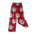 thumbnail image 3 of Gunia Boys Flannel Pajama Pants Santa Claus Autumn Winter Christmas Cute Cartoon Print Casual Home Long Pants Pjs Soft Homewear Cosy Homewear 6-7 Years, 3 of 5