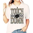 thumbnail image 5 of Camo Touchdown Football Shirt for Men Women & Teens Game Day Checkered Tailgate Graphic Tee Ivory Shirt 2XL, 5 of 7