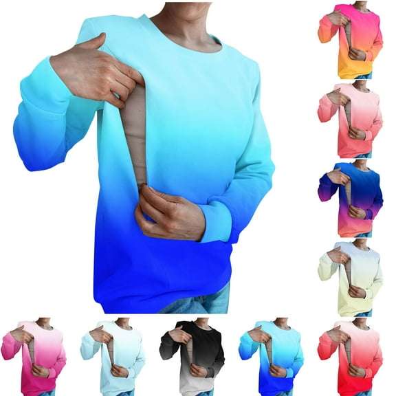 Nmnitkp Women's Nursing Sweatshirt Long Sleeves Breastfeeding Maternity Tops Casual Clothes Sky Blue,L