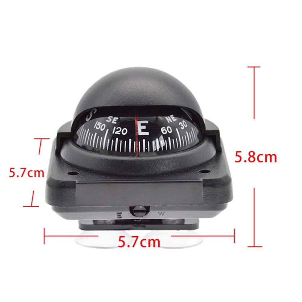 Gerich Navigation Dashboard Car Compass Bike Cycling Hiking New Direction Ball N9A2 （Black）4 Pcs