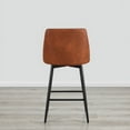 thumbnail image 3 of CHITA 27 inch Counter Height Swivel Bar Stools Low Back Set of 2,Faux Leather in Terracotta, 3 of 7