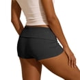 thumbnail image 3 of Lmueinov Women's Ribbed Yoga Shorts with Fold Over Waistband, High Waisted Seamless Workout Biker Shorts for Gym Athletic, Stretchy Breathable Booty Shorts, 3 of 4