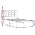 thumbnail image 2 of vidaXL Twin XL Metal Bed Frame with Headboard, Under Bed Storage, Noise Free, Black, No Mattress, 2 of 10