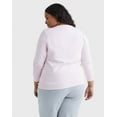 thumbnail image 3 of Hanes Just My Size EcoSmart Women's Fleece Sweatshirt, V-Notch (Plus ) Pale Pink 4X, 3 of 10