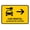 Warning Sign 5, variant on Car Rental with Right Arrow White Aluminum Sign 12 x 8 Inches - UV Ink Printed, Durable for House, Business, Indoor Outdoor Rental Lot, Customer Direction