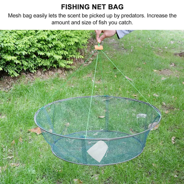 10pcs Fishing Net Bag Chum Bag Fishing Net Fishing Lure Bag Draw String  Mesh Sack Bait Net Bag for Men Outdoor Fishing ( White )