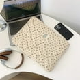 thumbnail image 3 of Cute Laptop Sleeve 13-15 Inch Laptop Accessories Aesthetic Quilted Computer Bag with Flower Puffy Printing for MacBook, 3 of 6