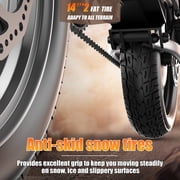 Electric Bike for Adults Teens, 749W Peak Folding Ebike, 25MPH & 25 Miles Range, 14 Commuting Ebike with Dual Suspension & Dual Brake, 3-Speed Modes, Portable Electric Mini Bike,UL2849