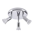 thumbnail image 1 of ziyahi 3 Way Round Plate Ceiling Cabinet Rotatable LED Light Bulbs Home Lighting No Bulb chrome no light source, 1 of 6