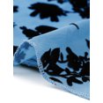 thumbnail image 5 of INSPIRE CHIC Floral Skirt for Women's Elastic High Waist Mesh Fishtail Fall Winter Elegant Midi Skirt L Light Blue, 5 of 6