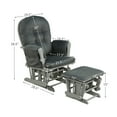 thumbnail image 4 of Topbuy Rocking Chair Baby Nursery Chair Glider with Ottoman &Storage Pocket Gray Finish w/ Dark Grey, 4 of 6