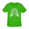 thumbnail image 4 of Love Raccoon Women'S Basic Short Sleeve T-Shirt Green Small, 4 of 5