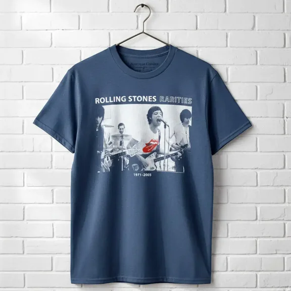 Rolling Stones Rarities Men's T Shirt (NavyHeather, AdultS)