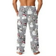thumbnail image 3 of Fabrcox Christmas Men Big and Tall Pajama Pants Winter Warm Elastic Waist Fall Winter Pajama Pants with Pockets Mid Rise Casual Elastic Waist Christmas Pajama Pants Light Gray 2XL, 3 of 5