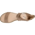 thumbnail image 5 of Women's Journee Collection Lucinda Ankle Strap Flat Sandal Taupe Microsuede Fabric 5.5 M, 5 of 6