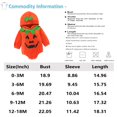 thumbnail image 3 of Adorable disfraz de calabaza para bebé, mono de Halloween con capucha y cierre a presión, suave y cómodo, 3 of 9